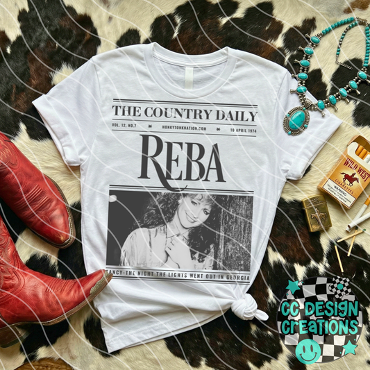 Country Newspaper Reb a Mc entire PNG Digital Download