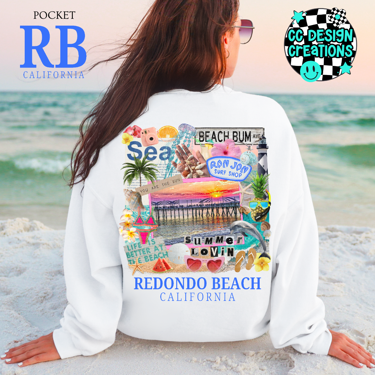 Summer Lovin Redondo Beach PNG Digital Download