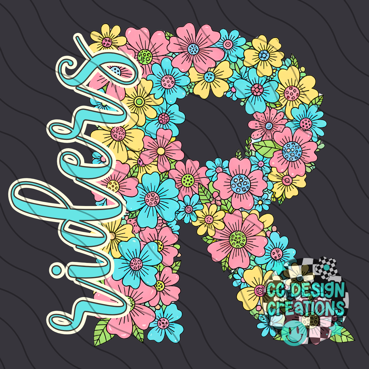 Riders Floral Mascot PNG Digital Download