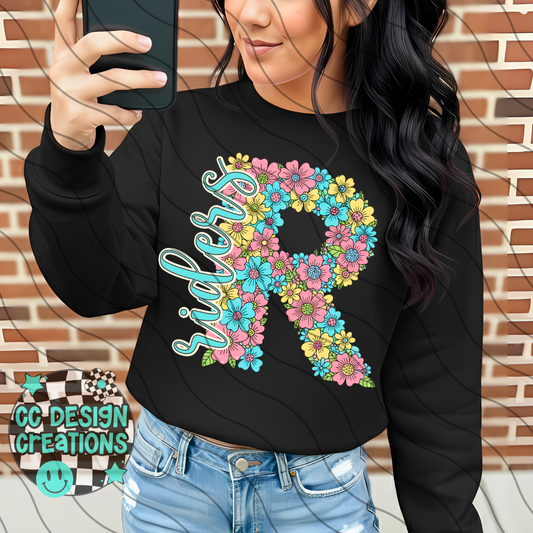 Riders Floral Mascot PNG Digital Download