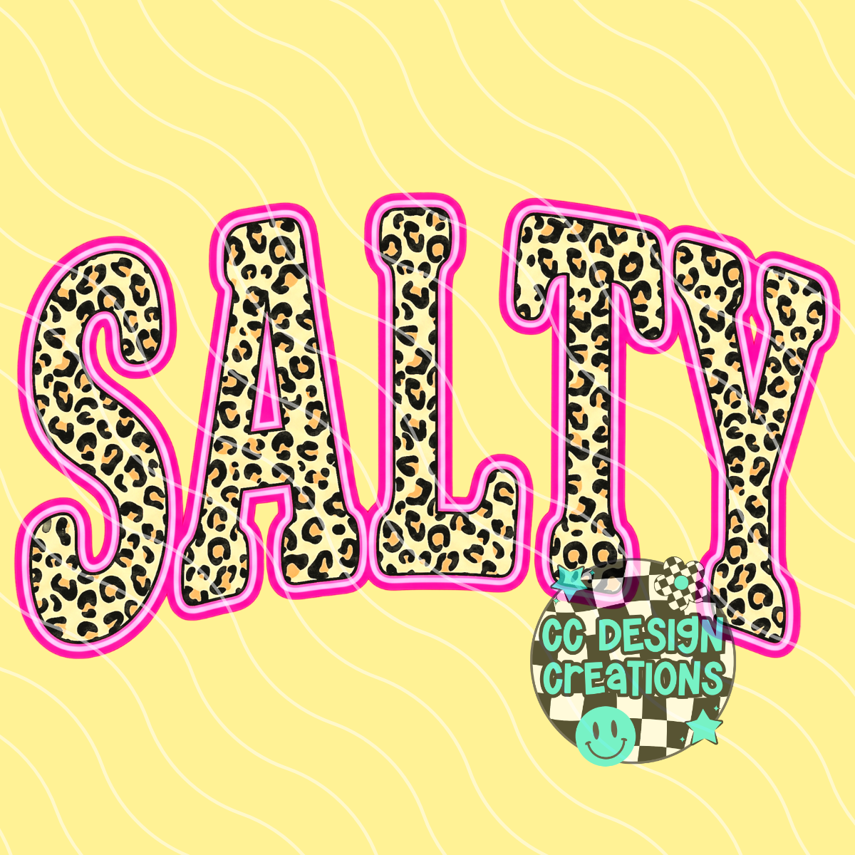 Salty Retro Leopard Summer PNG Digital Download