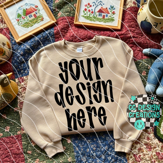 Cottagecore Sand Sweatshirt Mock