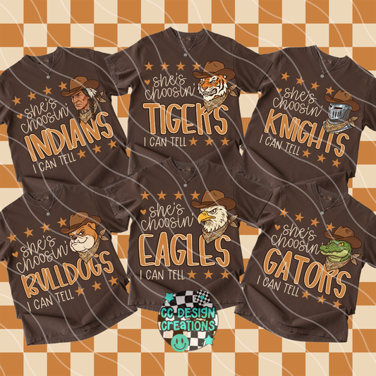BUNDLE SHE'S CHOOSIN MASCOT PNG DIGITAL DOWNLOAD (23 TEAM PNGS + 2 SEAMLESS)