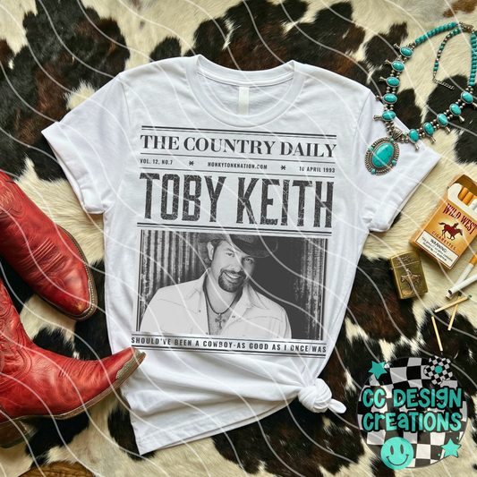 Country Newspaper To by Kei th PNG Digital Download