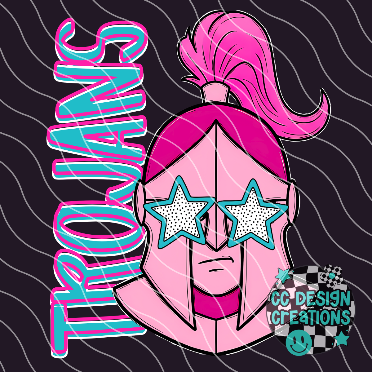 Trojans Preppy Mascot PNG Digital Download