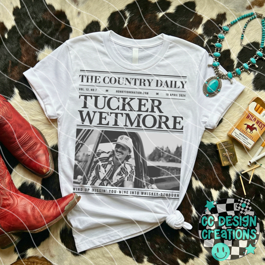 Country Newspaper Tucker Wet more PNG Digital Download