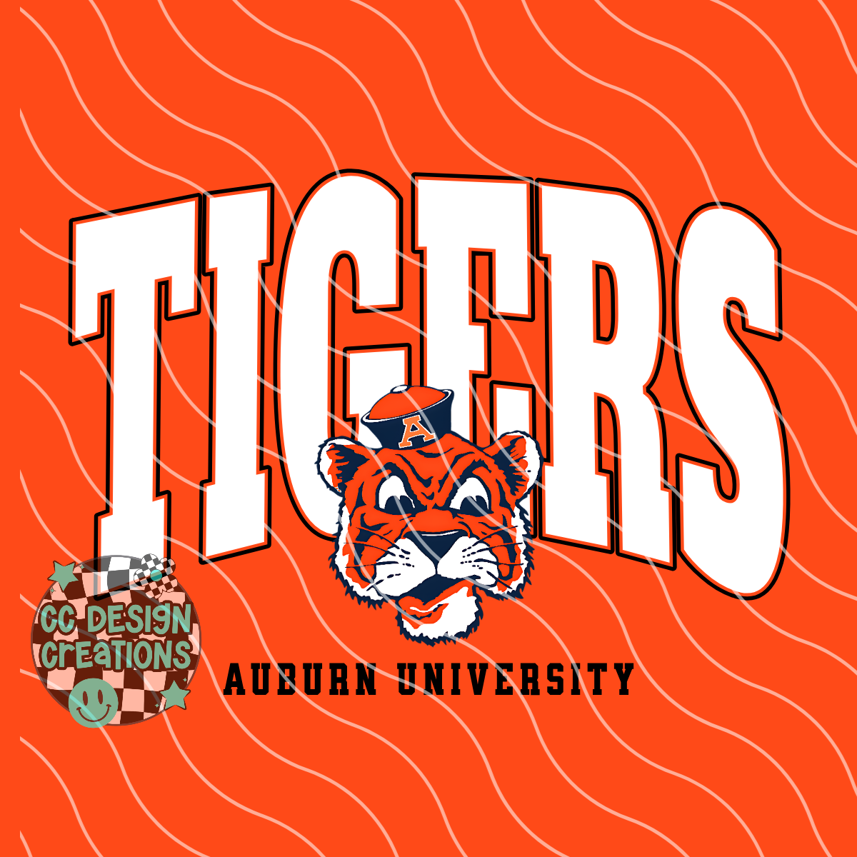 War Eagle Tigers Varsity Football PNG Digital Download (2 Files/Distressed Included)