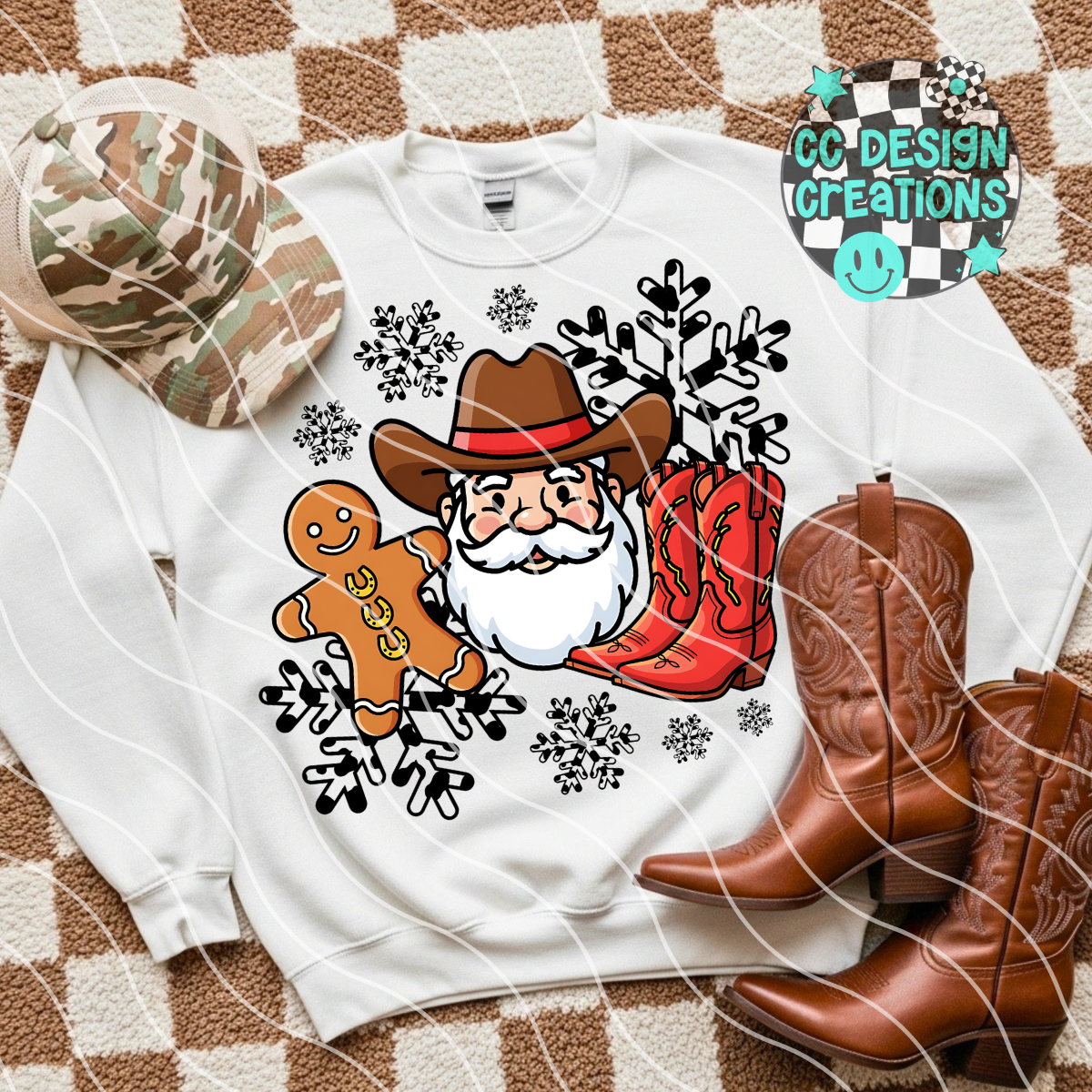 Cowboy Christmas PNG Digital Download