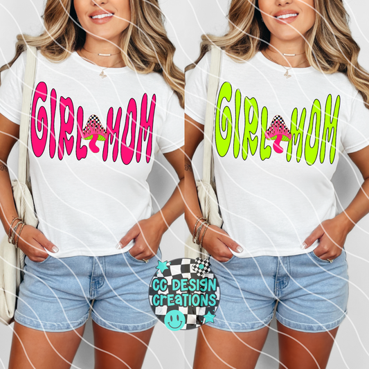 Gir l Mom Mushroom PNG Digital Download (Pink + Green)