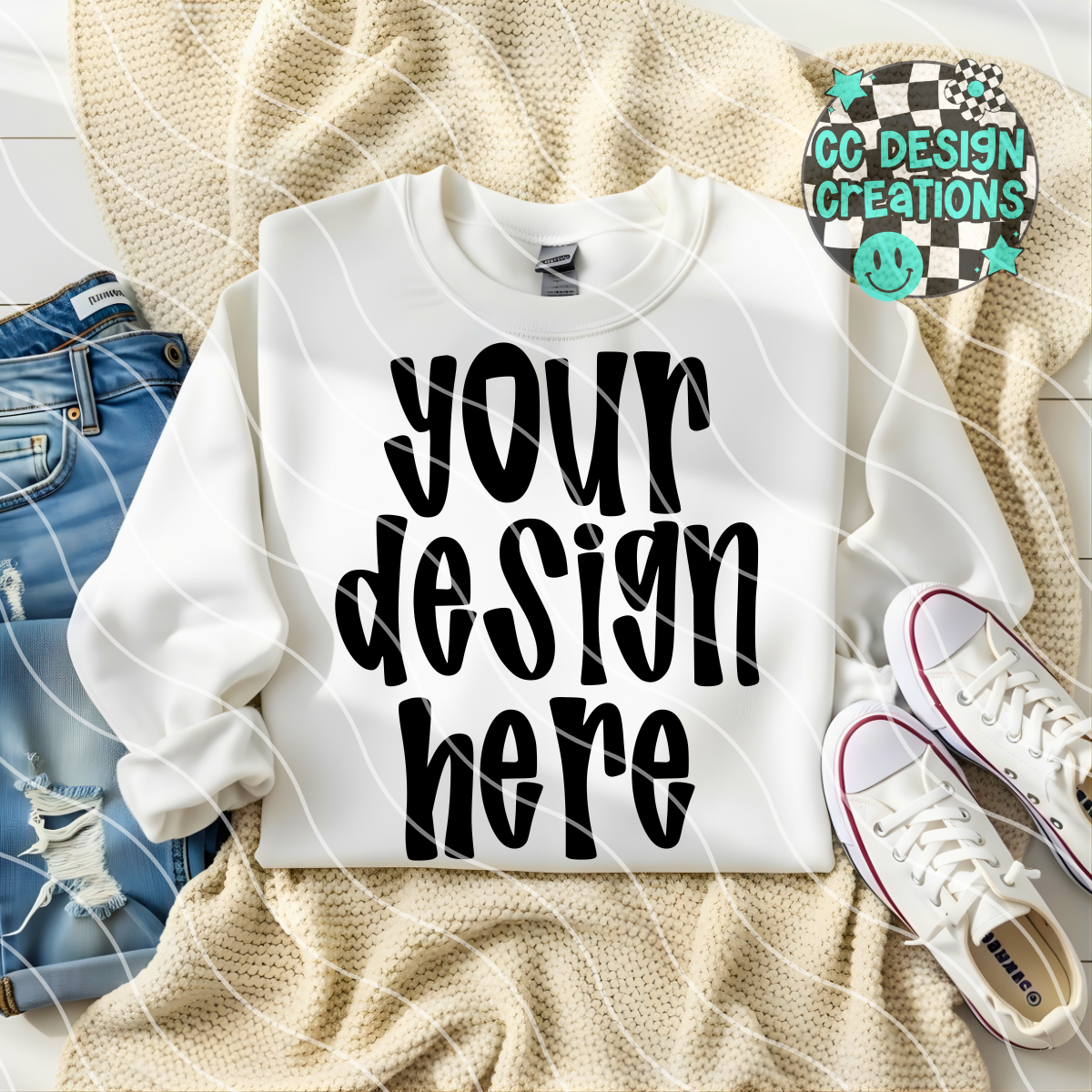 White Sweatshirt Mock
