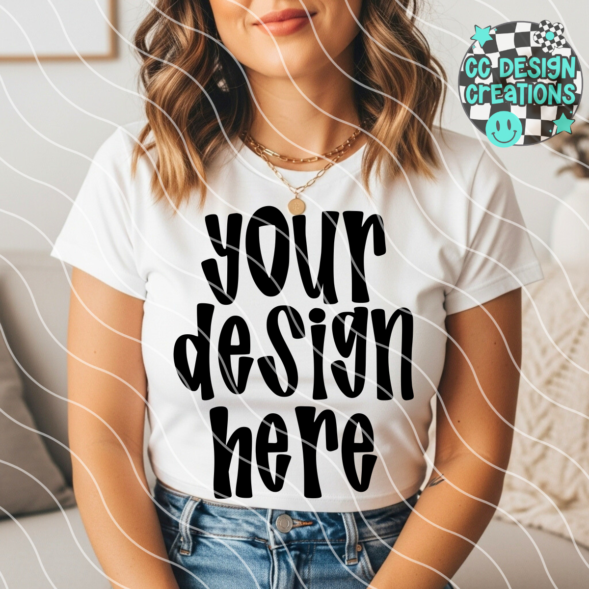 White Tee Casual MOCK