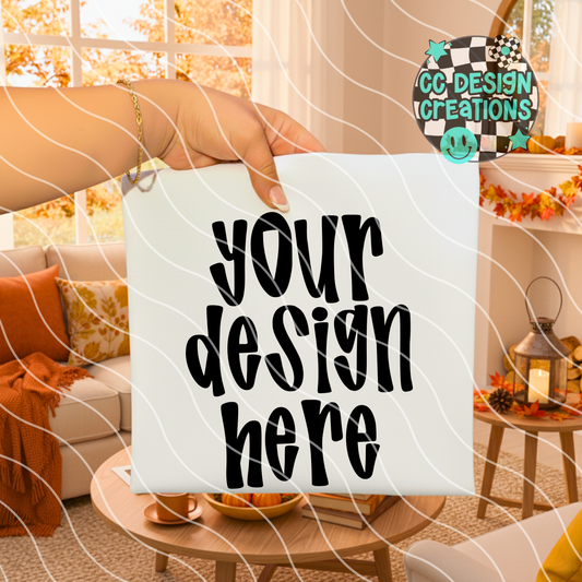 White Tee Folded Fall Mock