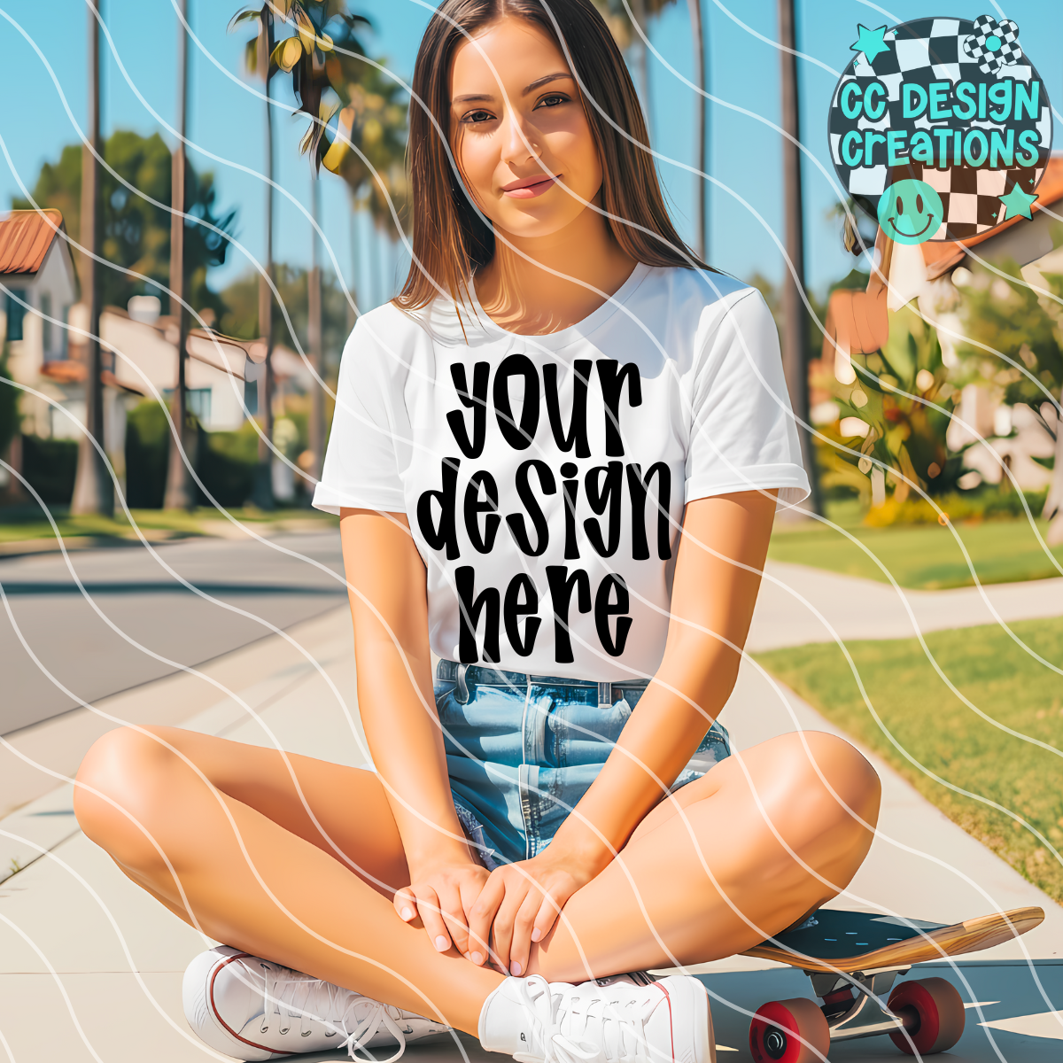 White Tee Skater MOCK