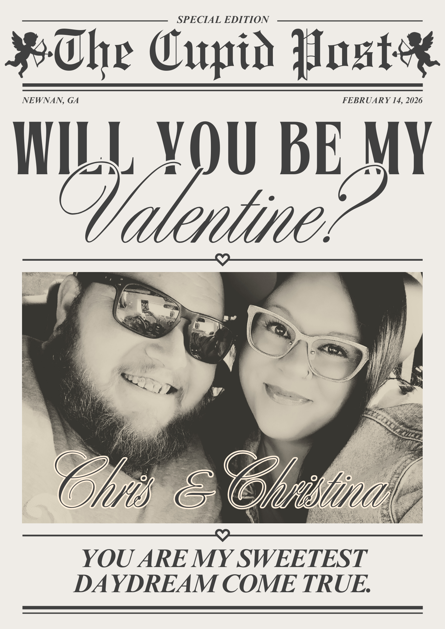 The Cupid Post TEMPLATE PNG Digital Download